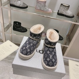 Lv Winter Wool Short Boots For Women Gray