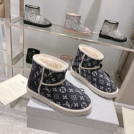 Lv Winter Wool Short Boots For Women Gray