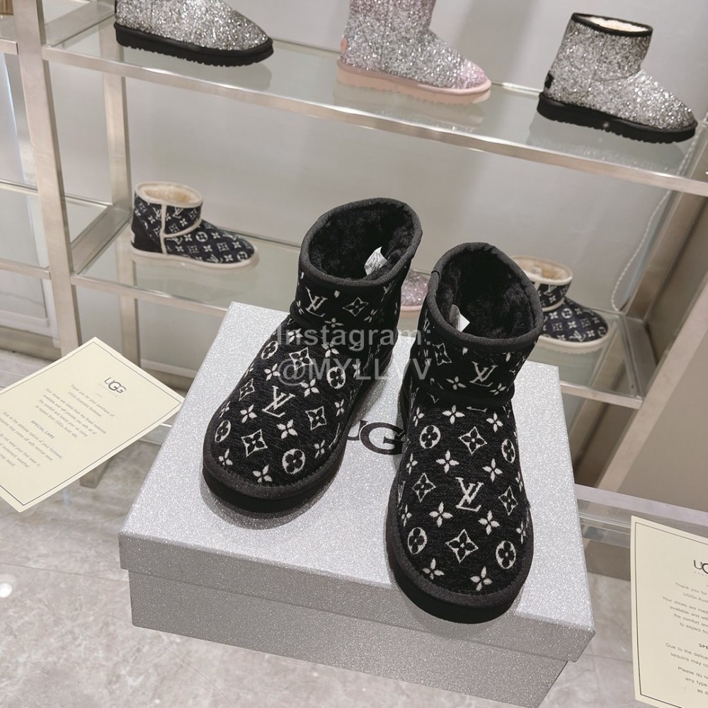 Lv Winter Wool Short Boots For Women Black