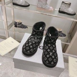 Lv Winter Wool Short Boots For Women Black