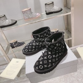 Lv Winter Wool Short Boots For Women Black