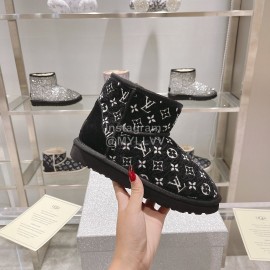 Lv Winter Wool Short Boots For Women Black