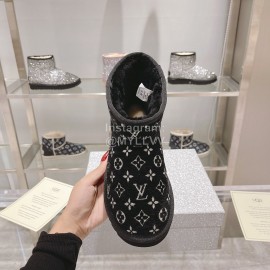 Lv Winter Wool Short Boots For Women Black