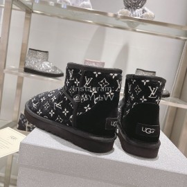 Lv Winter Wool Short Boots For Women Black