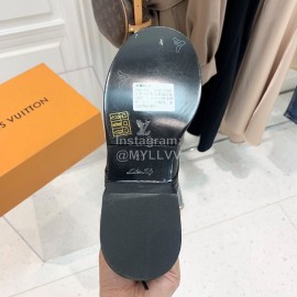 Lv Autumn And Winter Black Calf Leather Martin Boots For Women