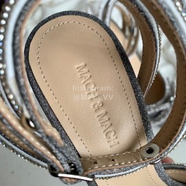 Mach Mach Fashion Bow Silk Pointed High Heel Scandals For Women Gray