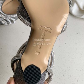 Mach Mach Fashion Bow Silk Pointed High Heel Scandals For Women Gray