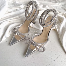 Mach Mach Fashion Bow Silk Pointed High Heel Scandals For Women