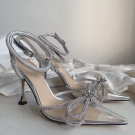 Mach Mach Fashion Bow Silk Pointed High Heel Scandals For Women