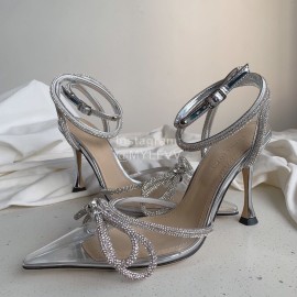 Mach Mach Fashion Bow Silk Pointed High Heel Scandals For Women