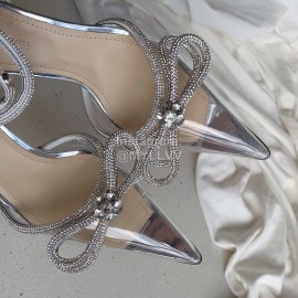 Mach Mach Fashion Bow Silk Pointed High Heel Scandals For Women