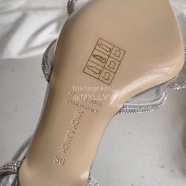 Mach Mach Fashion Bow Silk Pointed High Heel Scandals For Women