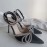 Mach Mach New Bow Silk Pointed High Heel Scandals For Women Gray