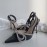 Mach Mach New Bow Silk Pointed High Heel Scandals For Women Gray