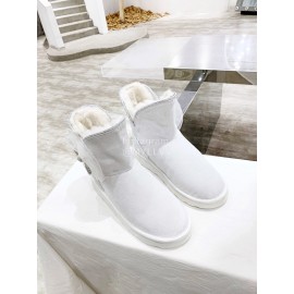 Mach Mach Winter Warm Wool Bow Boots For Women White