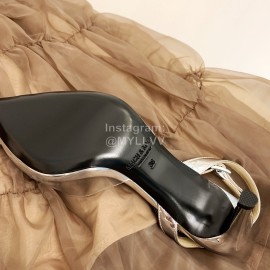 Mach Mach Fashion Pvc Diamond Bow Pointed High Heels For Women