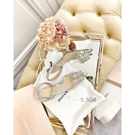 Mach Mach New Pvc Diamond Bow Pointed High Heels For Women