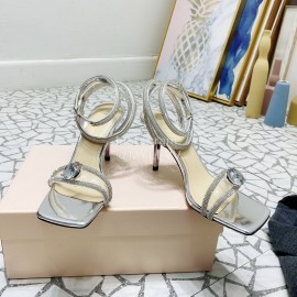 Mach Mach Fashion Blingbling Silk Sheepskin High Heel Scandals For Women 