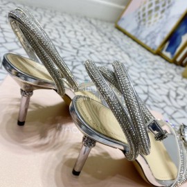 Mach Mach Fashion Blingbling Silk Sheepskin High Heel Scandals For Women 