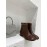 Maison Margiela Autumn Winter Sheepskin High Heel Shoes Brown