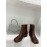 Maison Margiela Autumn Winter Sheepskin High Heel Shoes Brown