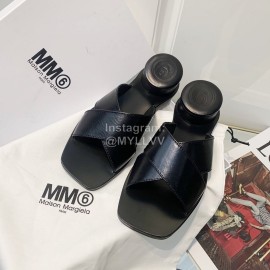 Maison Margiela Summer Calf Slippers For Women Black