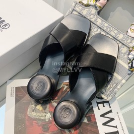 Maison Margiela Summer Calf Slippers For Women Black