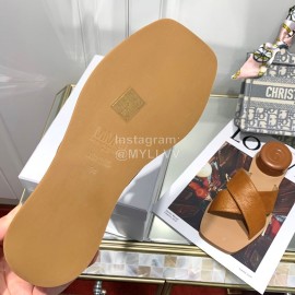 Maison Margiela Summer Calf Slippers For Women Brown