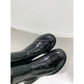 Maison Margiela Autumn Winter Thick Soled Leather Boots For Women Black