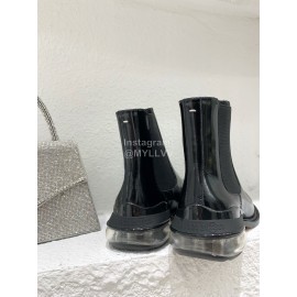 Maison Margiela Autumn Winter Thick Soled Leather Boots For Women Black