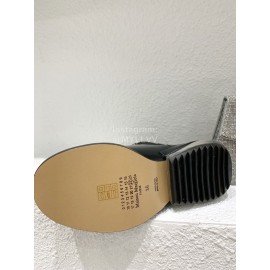 Maison Margiela Autumn Winter Thick Soled Leather Boots For Women Black