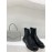 Maison Margiela Autumn Winter Black Thick Soled Leather Boots For Women 