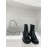 Maison Margiela Autumn Winter Black Thick Soled Leather Boots For Women 