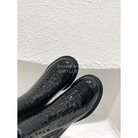 Maison Margiela Autumn Winter Black Thick Soled Leather Boots For Women 