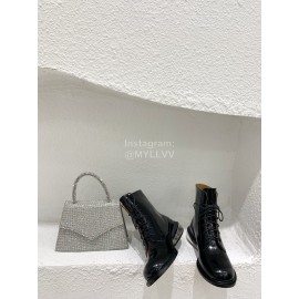 Maison Margiela Autumn Winter Thick Soled Leather Boots For Women 