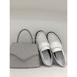 Maison Margiela Autumn Winter Retro Calf Shoes For Women White