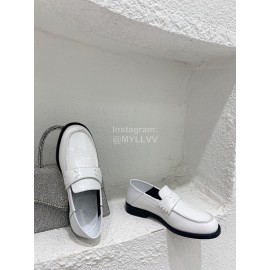Maison Margiela Autumn Winter Retro Calf Shoes For Women White