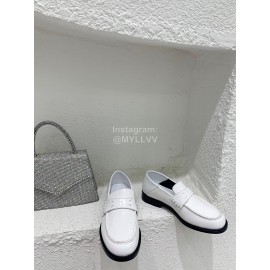 Maison Margiela Autumn Winter Retro Calf Shoes For Women White