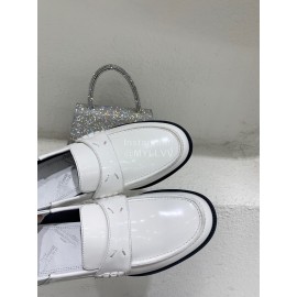 Maison Margiela Autumn Winter Retro Calf Shoes For Women White
