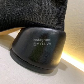 Maison Margiela Summer Mesh Thick High Heel Boots For Women Black