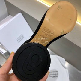 Maison Margiela Summer Mesh Thick High Heel Boots For Women Black