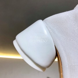 Maison Margiela Summer Mesh Thick High Heel Boots For Women White