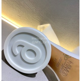 Maison Margiela Summer Mesh Thick High Heel Boots For Women White