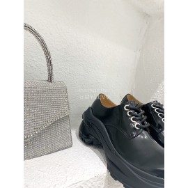 Maison Margiela Black Calf Thick Soled Shoes For Women 