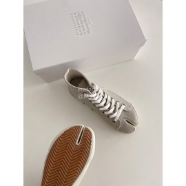 Maison Margiela Velvet Canvas High Top Tabi Shoes For Women Gray