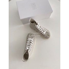 Maison Margiela Velvet Canvas High Top Tabi Shoes For Women Gray
