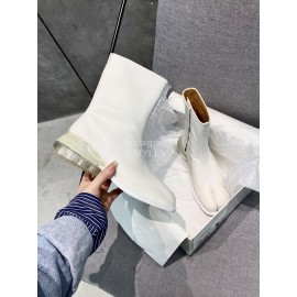 Maison Margiela Soft Cowhide Short Boots For Men And Women White