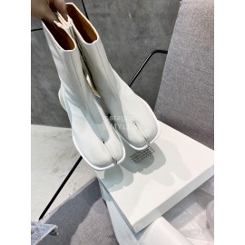 Maison Margiela Soft Cowhide Short Boots For Men And Women White