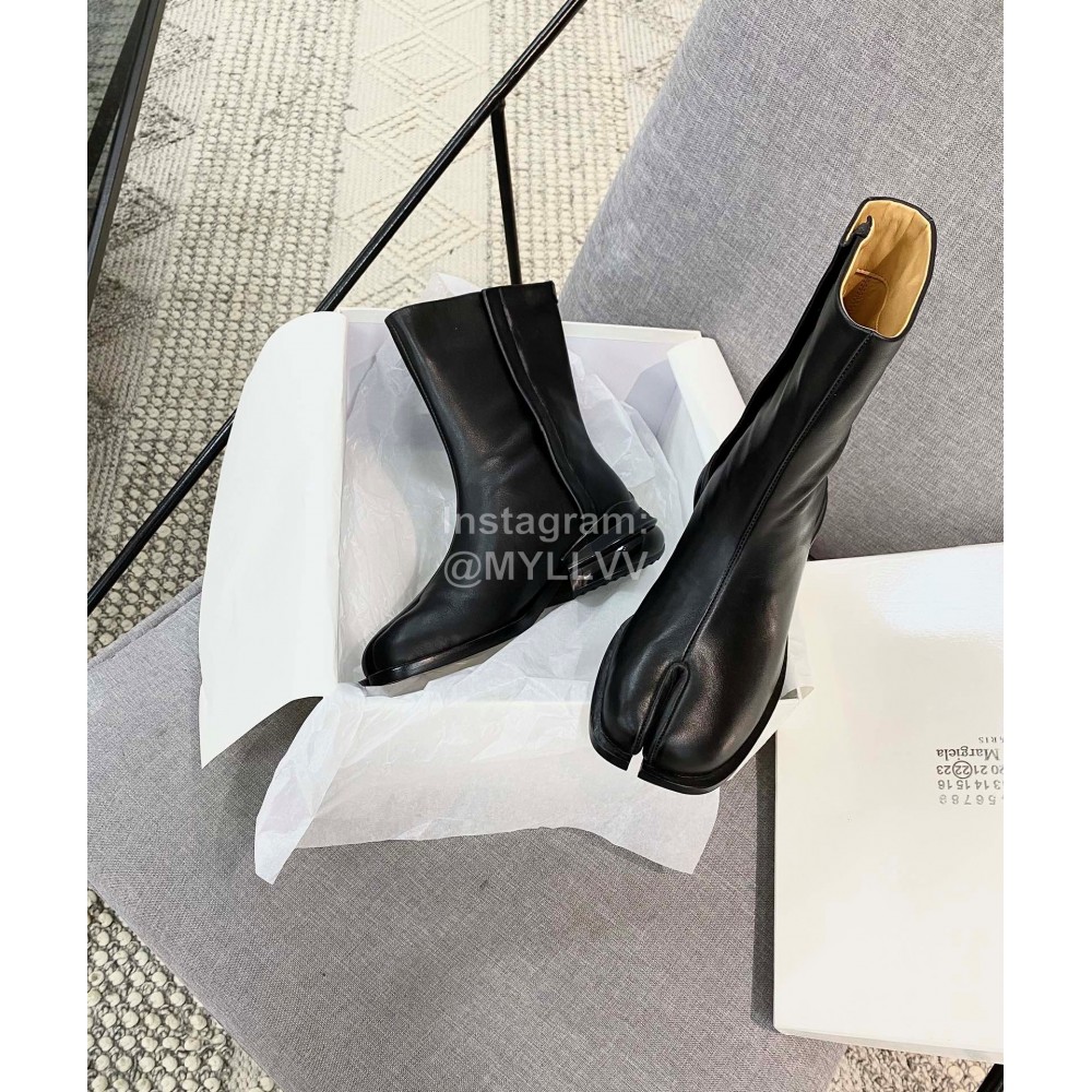 Maison Margiela Soft Cowhide Short Boots For Men And Women Black