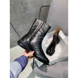 Maison Margiela Soft Cowhide Short Boots For Men And Women Black
